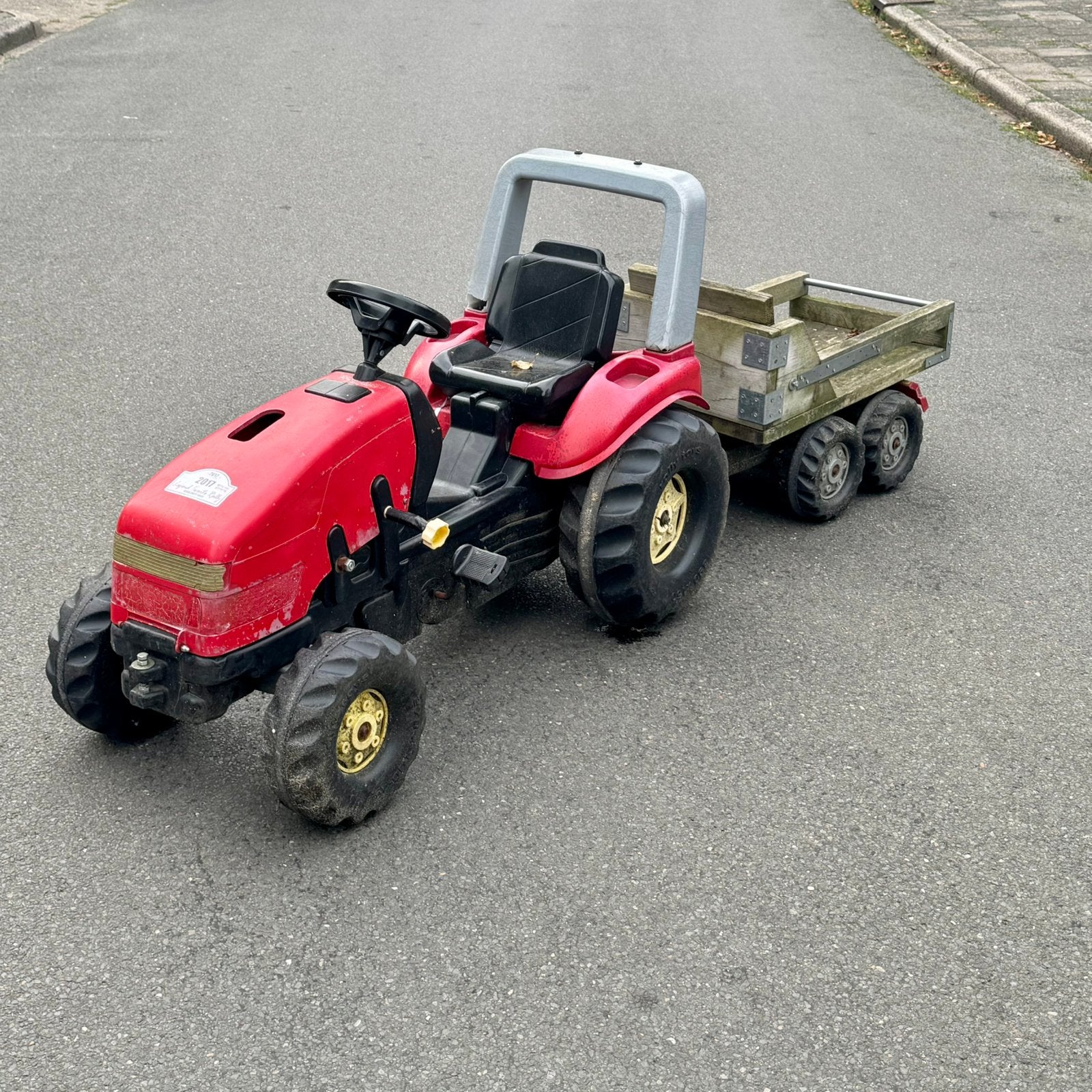 XL trekker met aanhanger - Rolly Toys, Ophalen, Gebruikt, Trapvoertuig