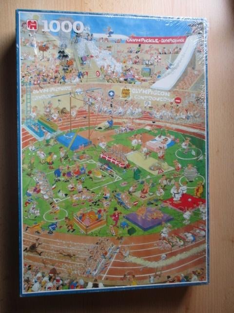 Jan van Haasteren puzzel  1000 stukjes  Olympics, Ophalen of Verzenden, 500 t/m 1500 stukjes, Gebruikt