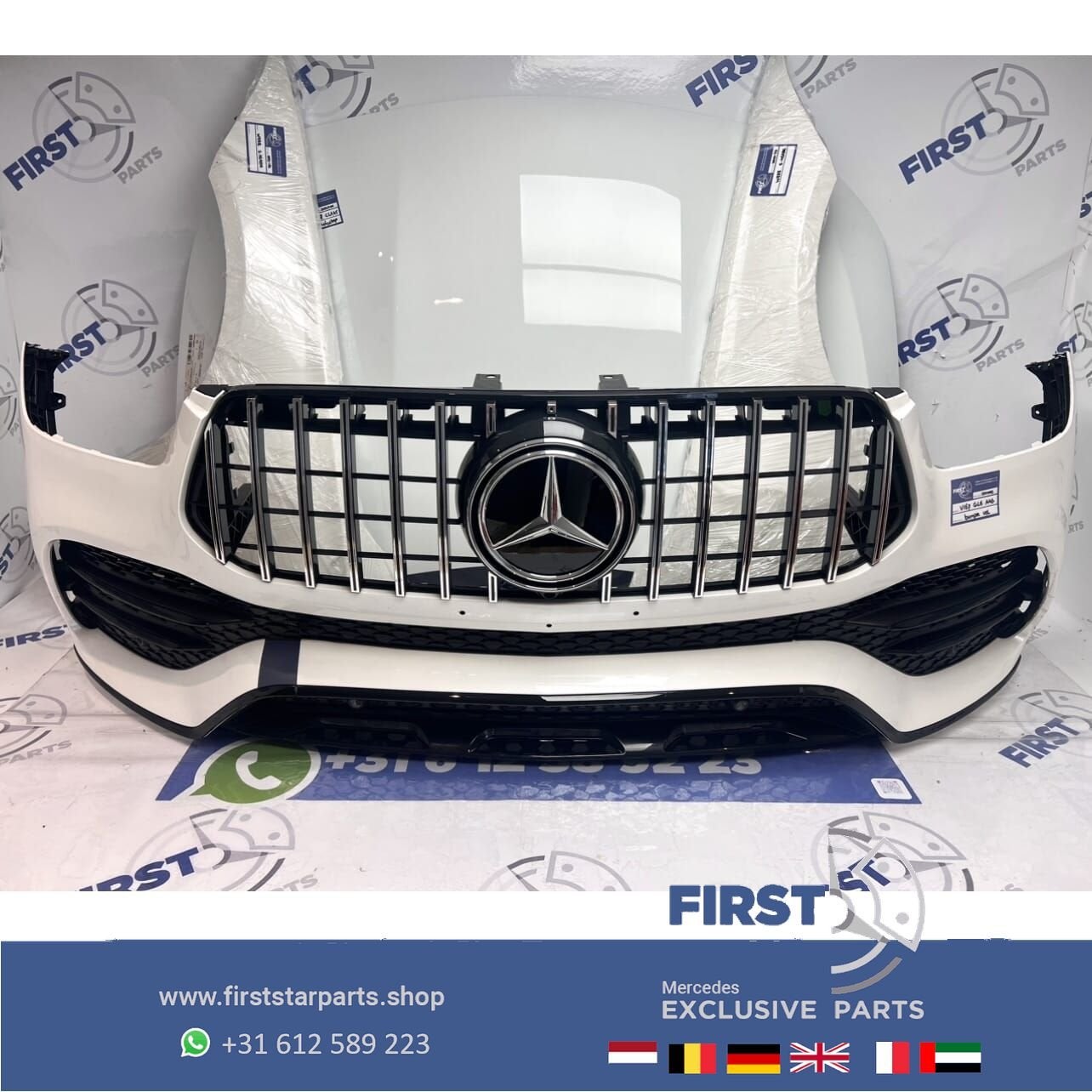 2023 V167 C167 GLE AMG VOORKOP WIT COMPLEET FRONT ORIGINEEL, Gebruikt, -, Voor, Ophalen of Verzenden