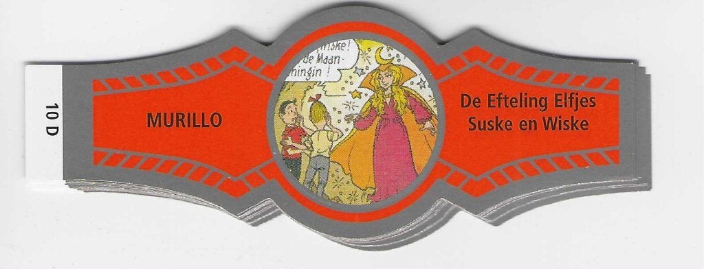 reeks 2665    suske en wiske 1-10 sigarenbanden, Ophalen of Verzenden, Zo goed als nieuw, Sigarenbandjes