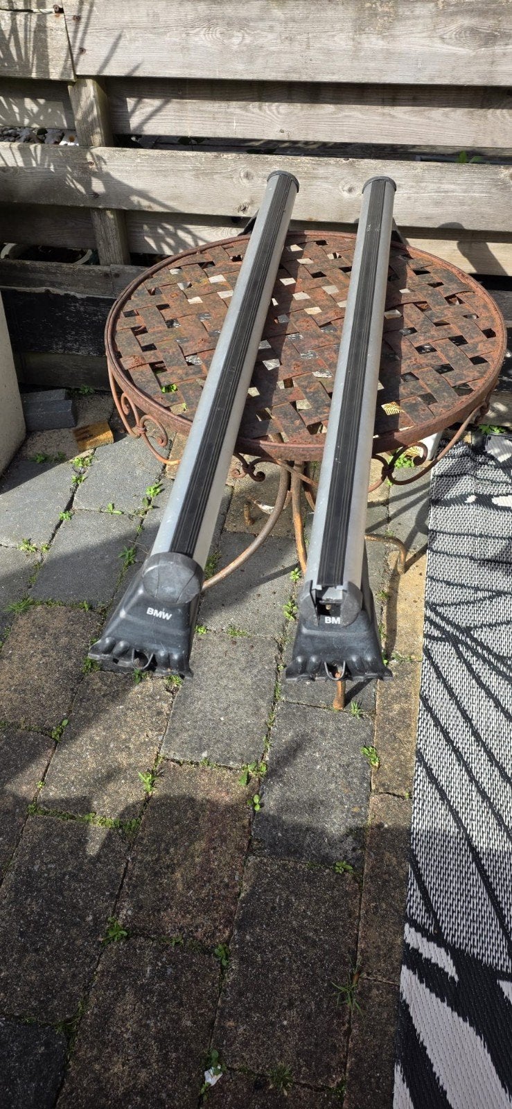 Originele BMW dakdragers voor E46 3-serie en E39 5-serie, Ophalen, Gebruikt