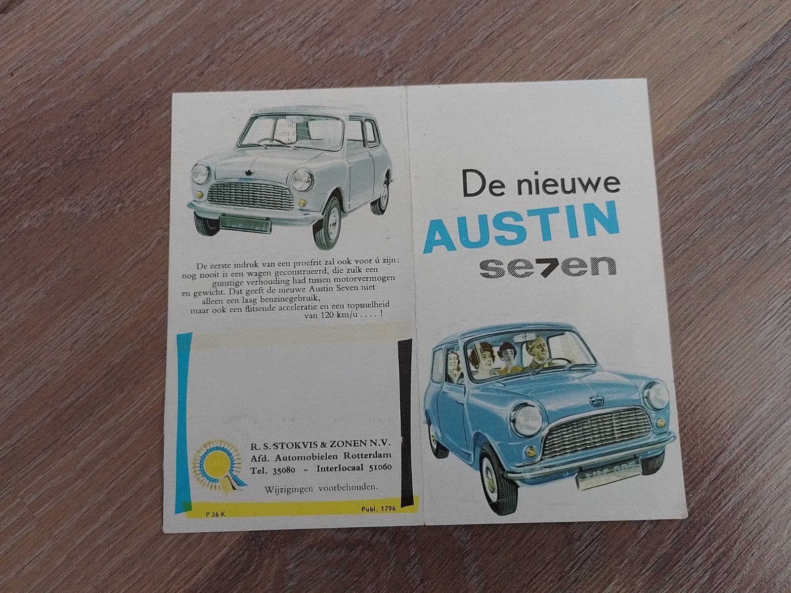 Mini Austin Seven mini folder 1959, Ophalen of Verzenden, Zo goed als nieuw, Overige merken