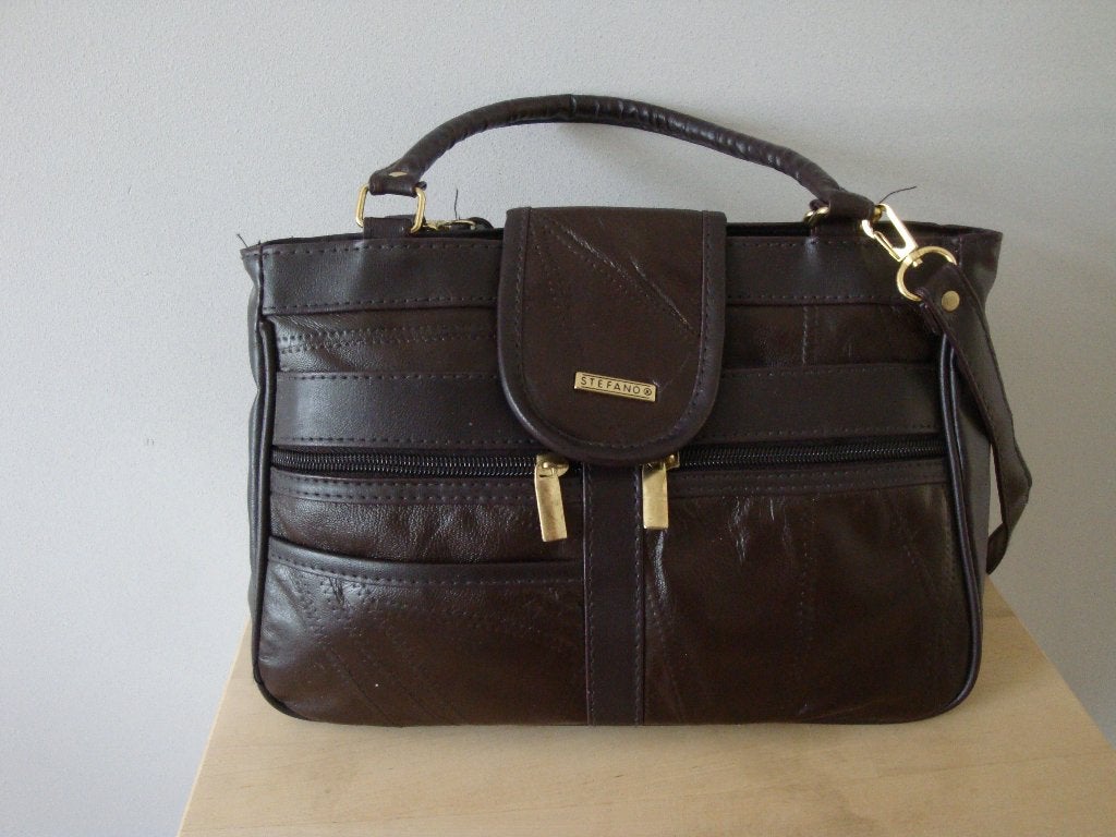 Schouder hand tas met meerdere vakken. Bruin., Ophalen of Verzenden, Zo goed als nieuw, Bruin, Schoudertasje