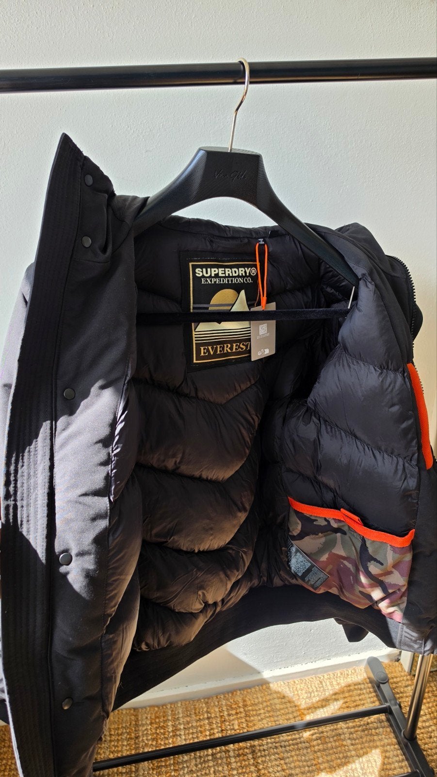 Superdry Everest Puffer Jas - Zwart, Kleding | Heren, Jassen | Winter, Zwart, Nieuw, Ophalen of Verzenden, Maat 46 (S) of kleiner