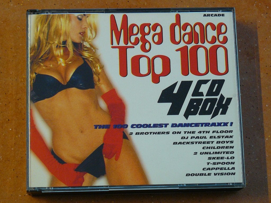 4 CD box Mega dance top 100 Party Animals DJ Paul Elstak, Verzenden, Gebruikt, Dance Populair