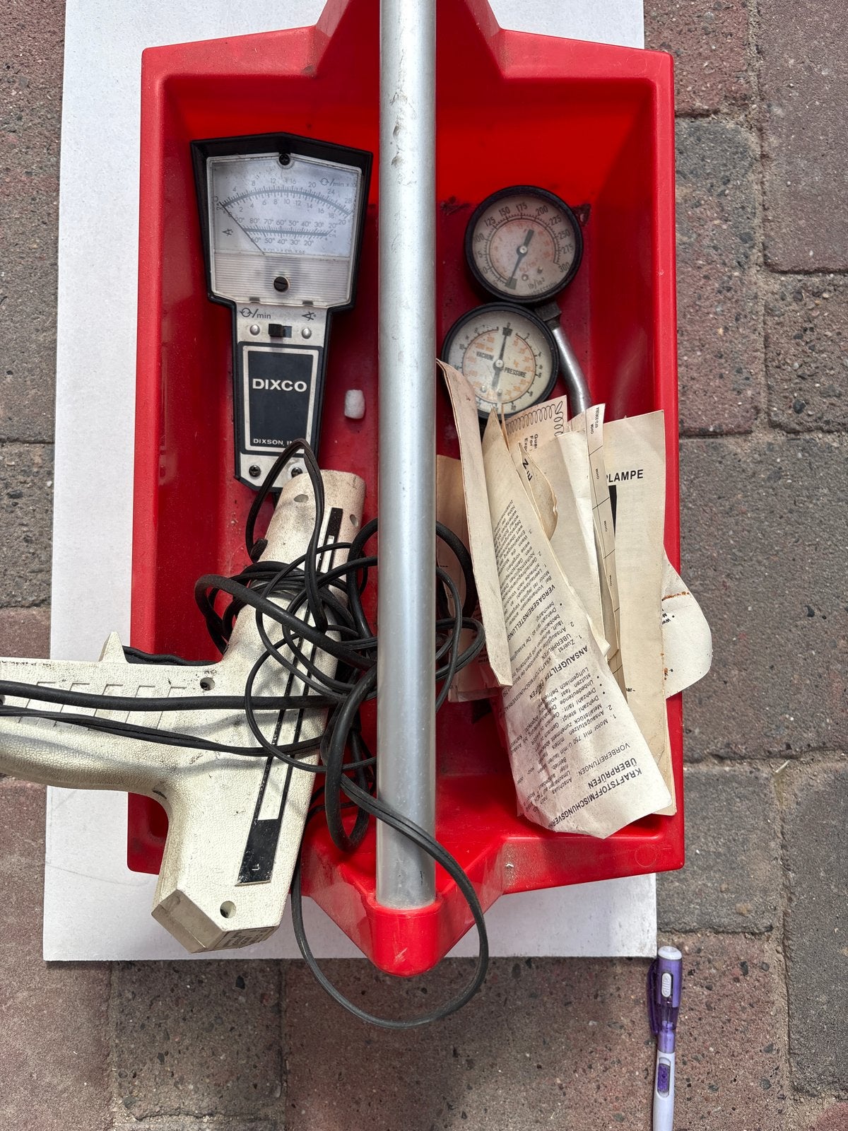 Vintage Dixco auto tester incl. Toolbox, Ophalen, Gebruikt