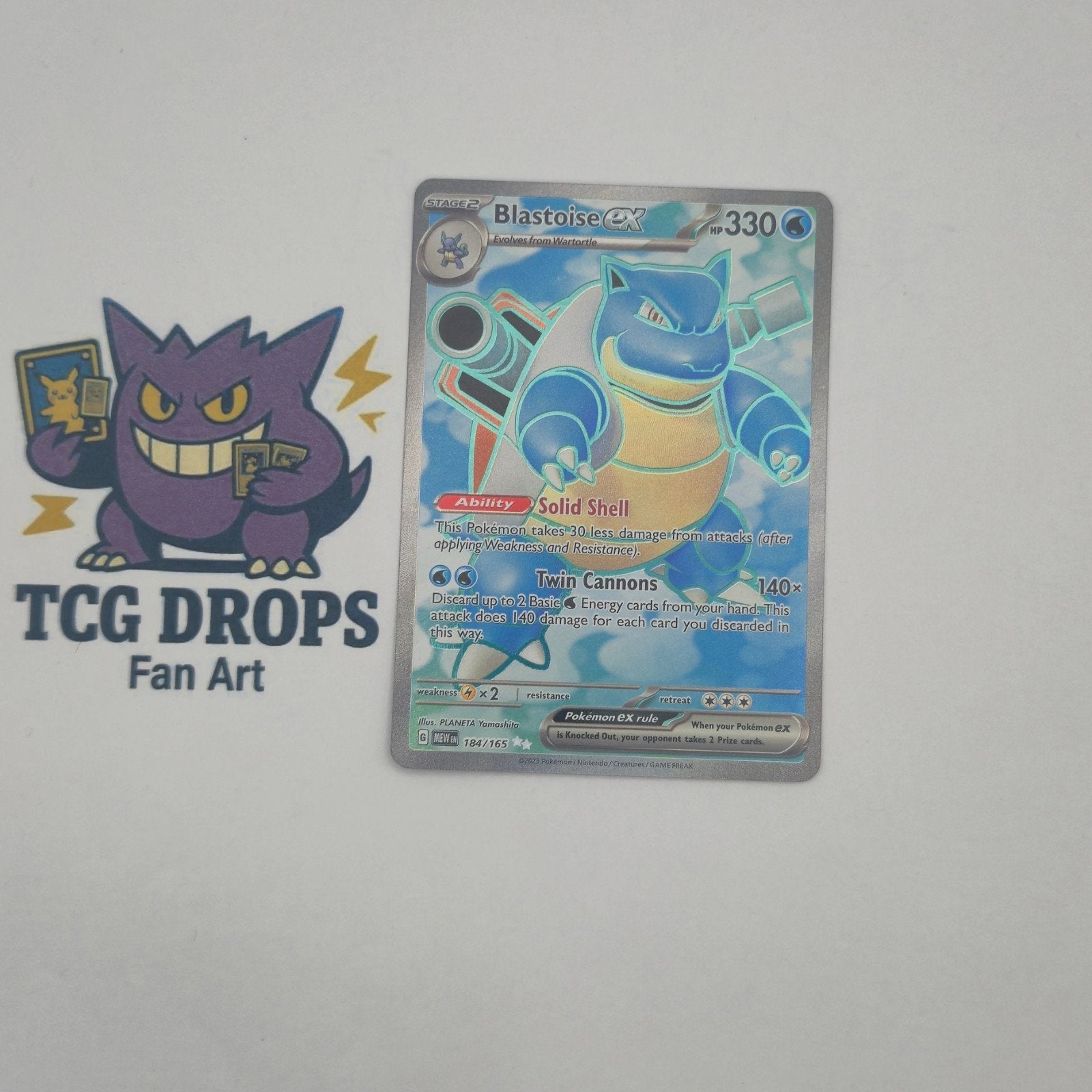 Blastoise EX MEW184/165 Scarlet & Violet 151