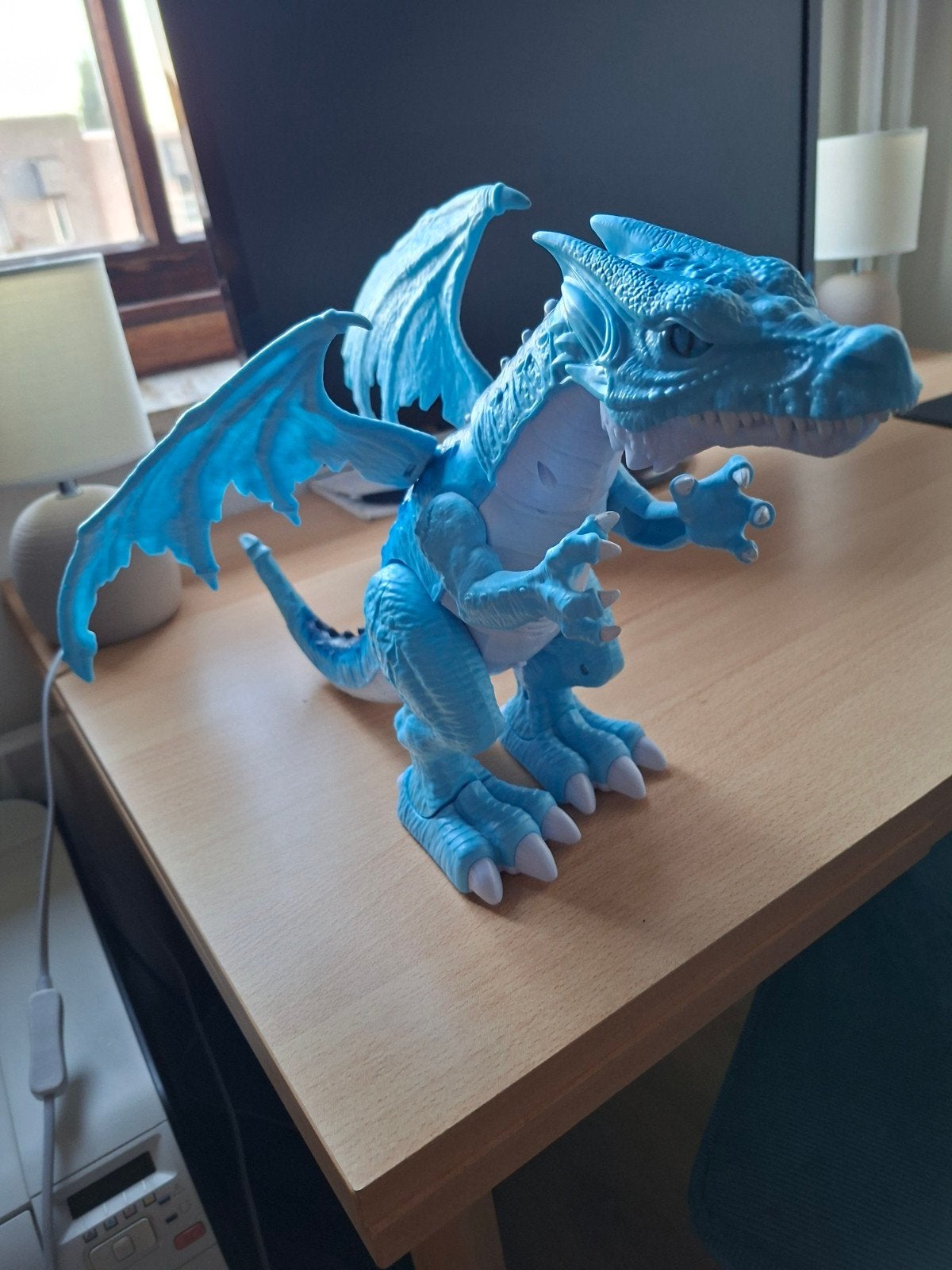 Blauwe speelgoeddraak met bewegende vleugels, Ophalen, Zo goed als nieuw, Jongen of Meisje