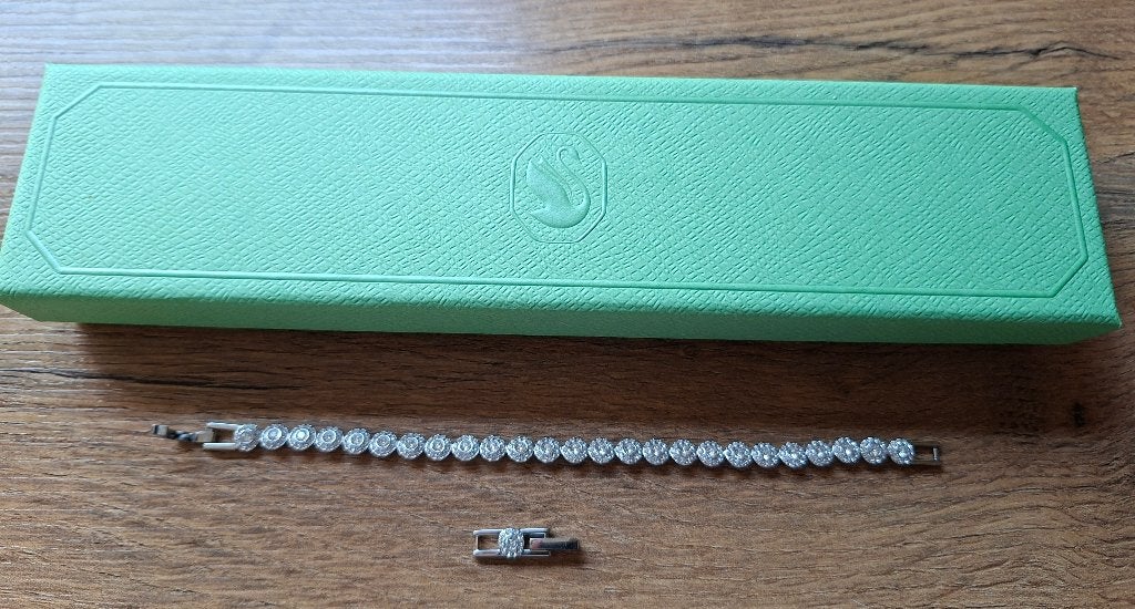swarovski Una Angelic armband rhodium toplaag met kristallen, Ophalen of Verzenden, Zo goed als nieuw, Zilver, Zilver