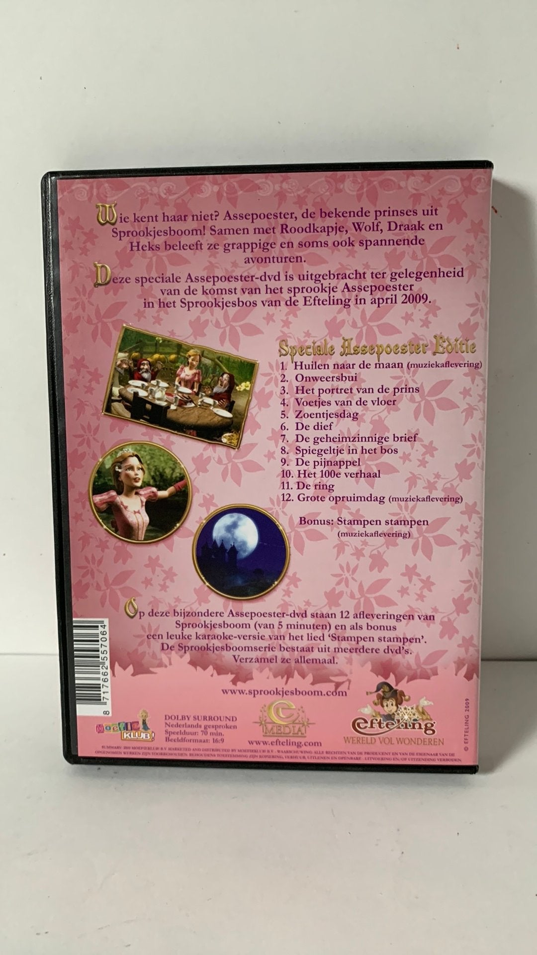 Efteling Sprookjesboom Speciale Assepoester Editie DVD, Ophalen of Verzenden, Zo goed als nieuw, Overige typen