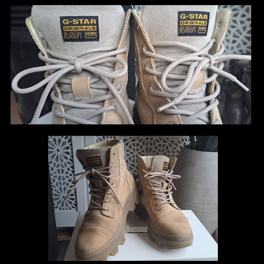 Stoere G-Star Raw boots - Maat 39 (valt kleiner), Beige, Lage of Enkellaarzen, Ophalen of Verzenden, Zo goed als nieuw