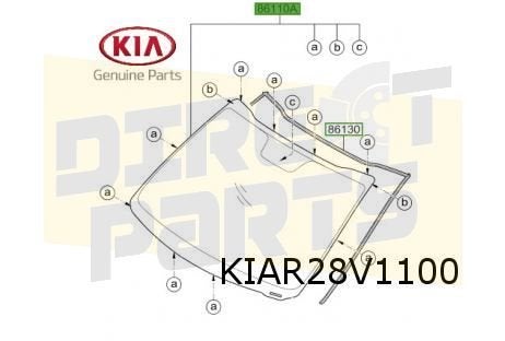 Kia Picanto (6/17-9/20) Voorruit (groen) Origineel! 86110G60, Kia, -, -, Nieuw