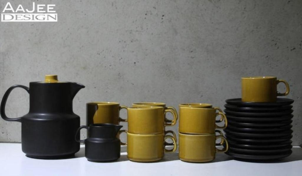 Melitta Kopenhagen - Lilo Kantner - Koffie servies - 1964, Gebruikt, Keramiek, Ophalen of Verzenden, Overige stijlen