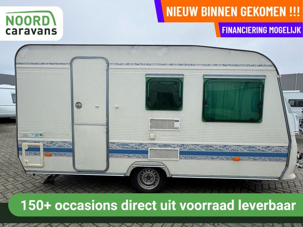 Adria UNICA 390 DS DINETTE + TREINZIT + FIETSENDRAGER, Caravans en Kamperen, Serviceluik, Bedrijf, Tot en met 3, Adria