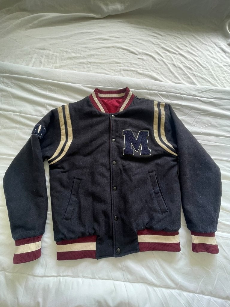 Varsity Jacket Uniseks, Maat 38/40 (M), Blauw, Ophalen of Verzenden, Zo goed als nieuw