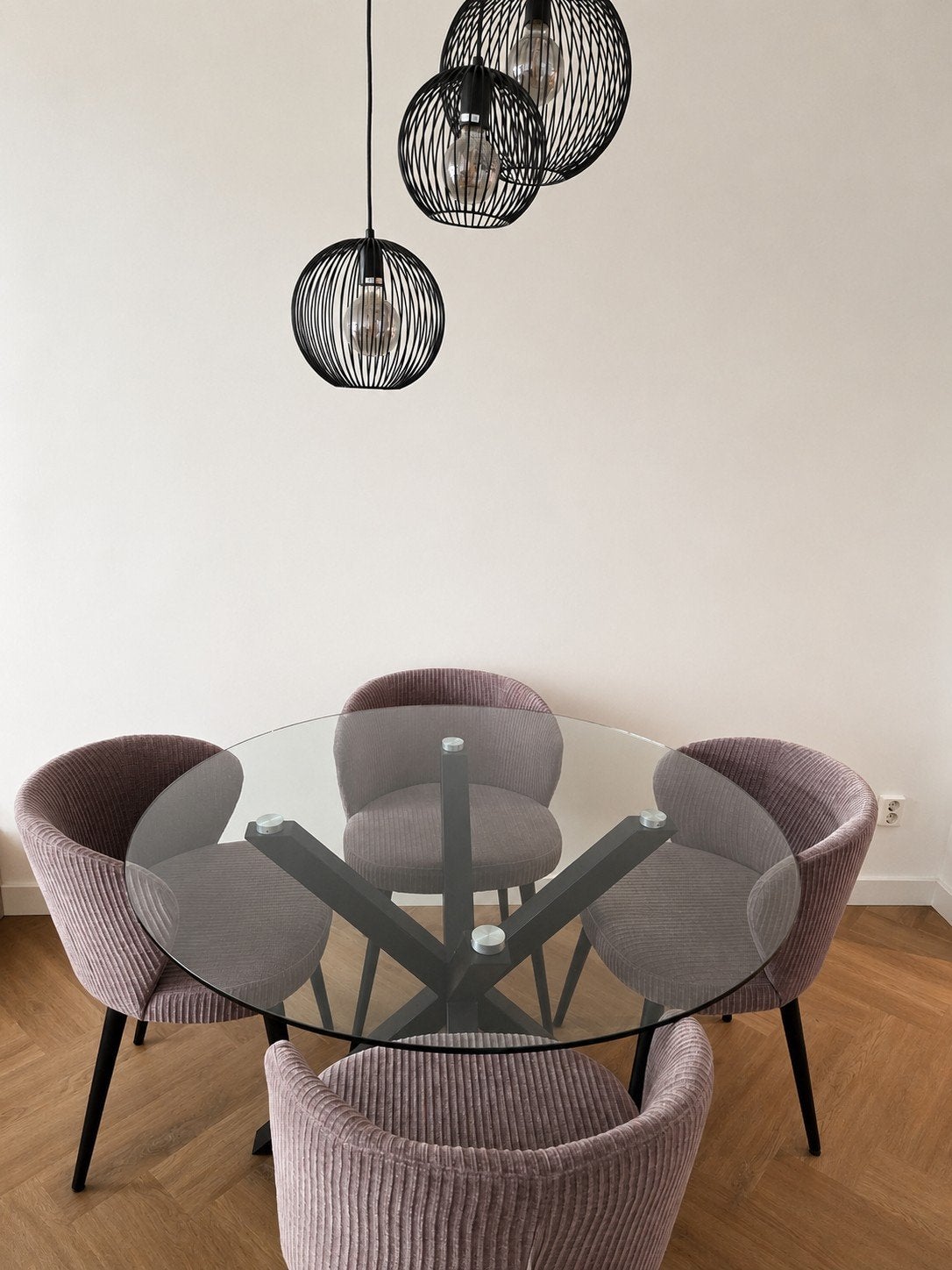 Eettafel met 4 stoelen, Ophalen, Zo goed als nieuw, Vier personen, 100 tot 150 cm