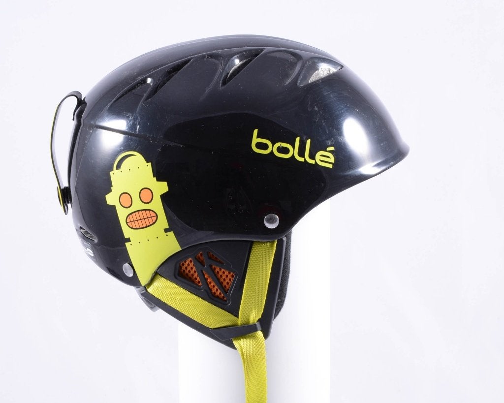 49 50 51 52 53 kinder ski helm BOLLE B-KID SHINY BLACK ROBOT, Sport en Fitness, Overige merken, Gebruikt, Verzenden, Overige typen