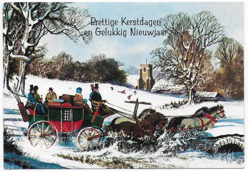 Prettige feestdagen Gelopen Ansichtkaart (B5849 ), Ophalen of Verzenden, 1960 tot 1980, Gelopen