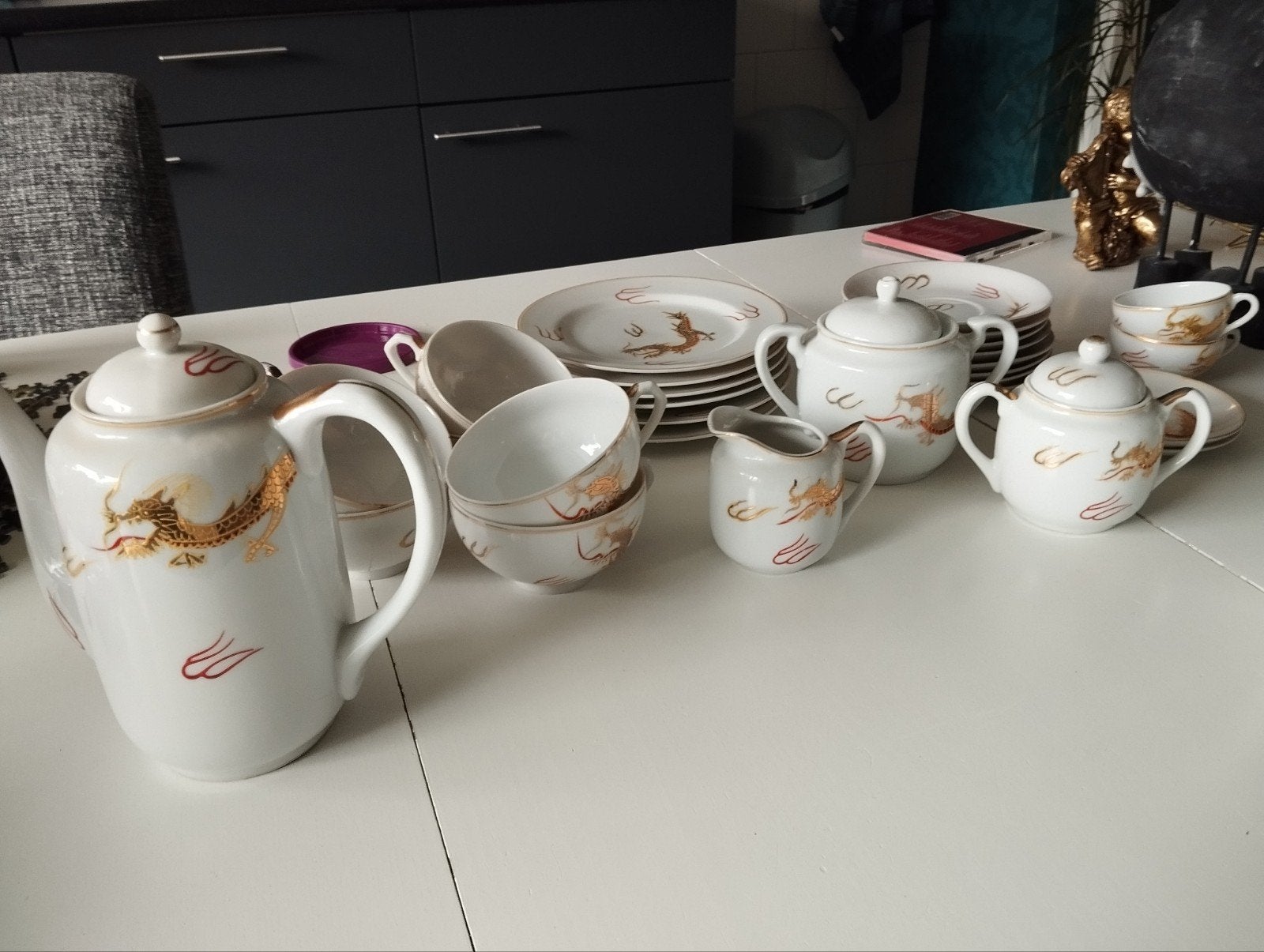 antiek chinees Japans koffie en thee servies, Ophalen