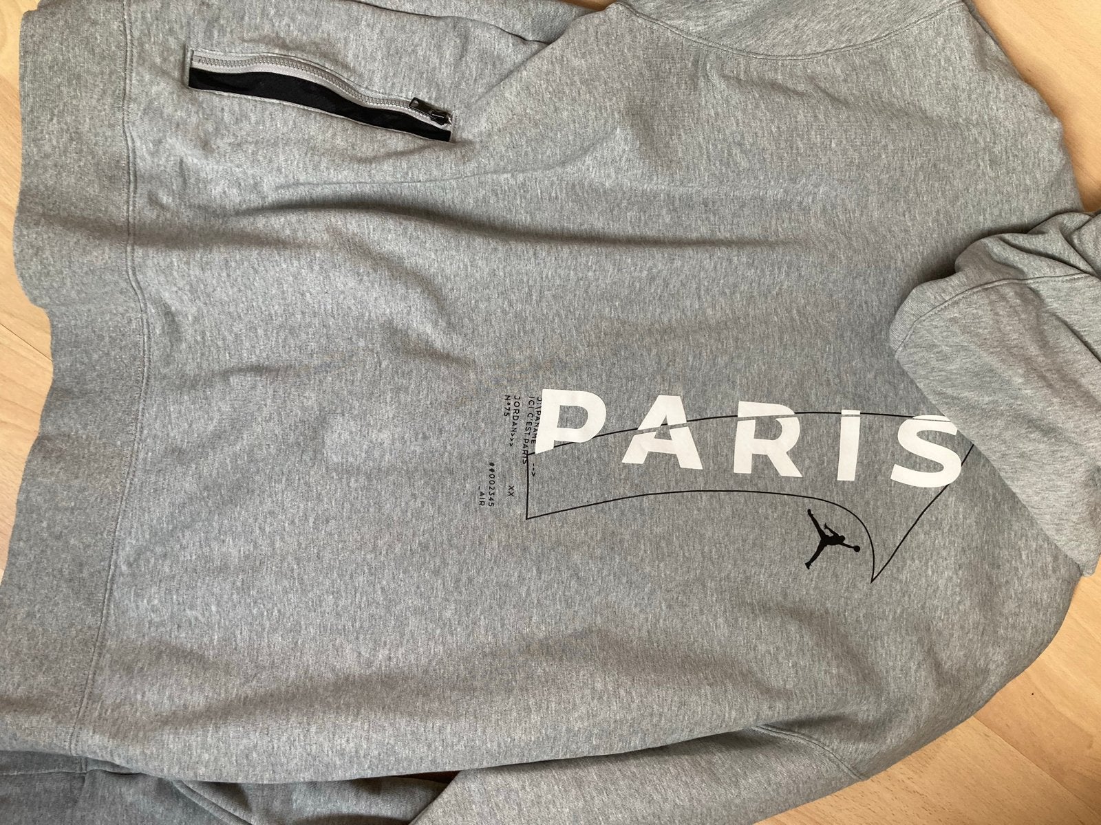 Jordan x PSG Hoodie Grijs Maat XXL, Ophalen of Verzenden, Nieuw, Overige maten, Grijs