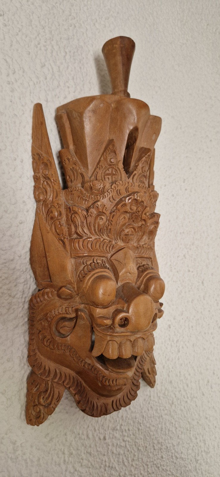 Handgesneden Balinees houten masker - Wanddecoratie, Overige onderwerpen, Handgemaakt, 20 - 50 cm, Hout