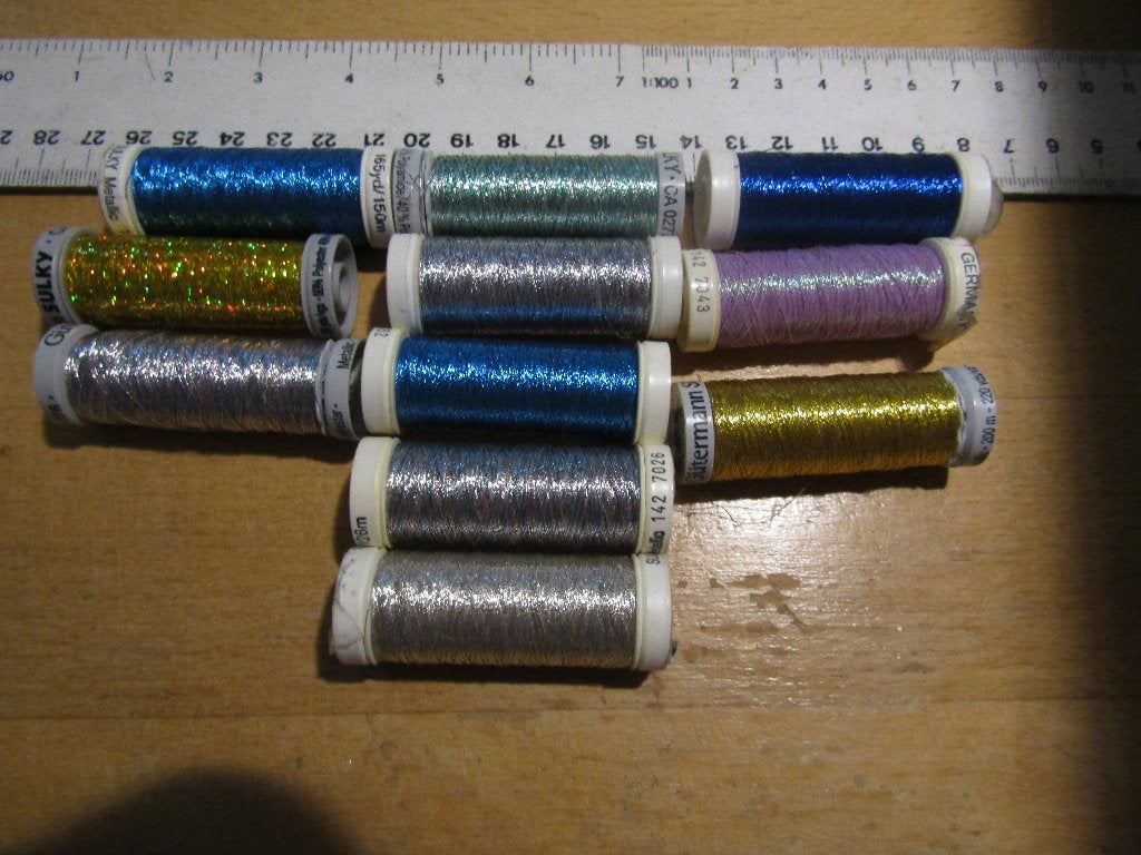 party met 11 x Sulky Metallic  150/100.Volle klossen, Ophalen, Nieuw, Borduurgaren of Zijde