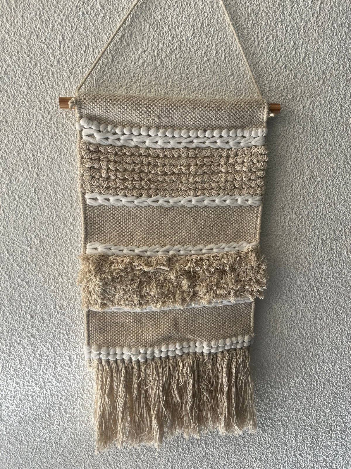 Boho Wandkleed - Beige/Wit Textiel Wanddecoratie, Huis en Inrichting, Beige, Boho, Ophalen of Verzenden, Zo goed als nieuw