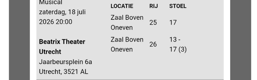 4 kaarten Moulin Rouge 18 juli 20:00, Tickets en Kaartjes, Theater | Musical