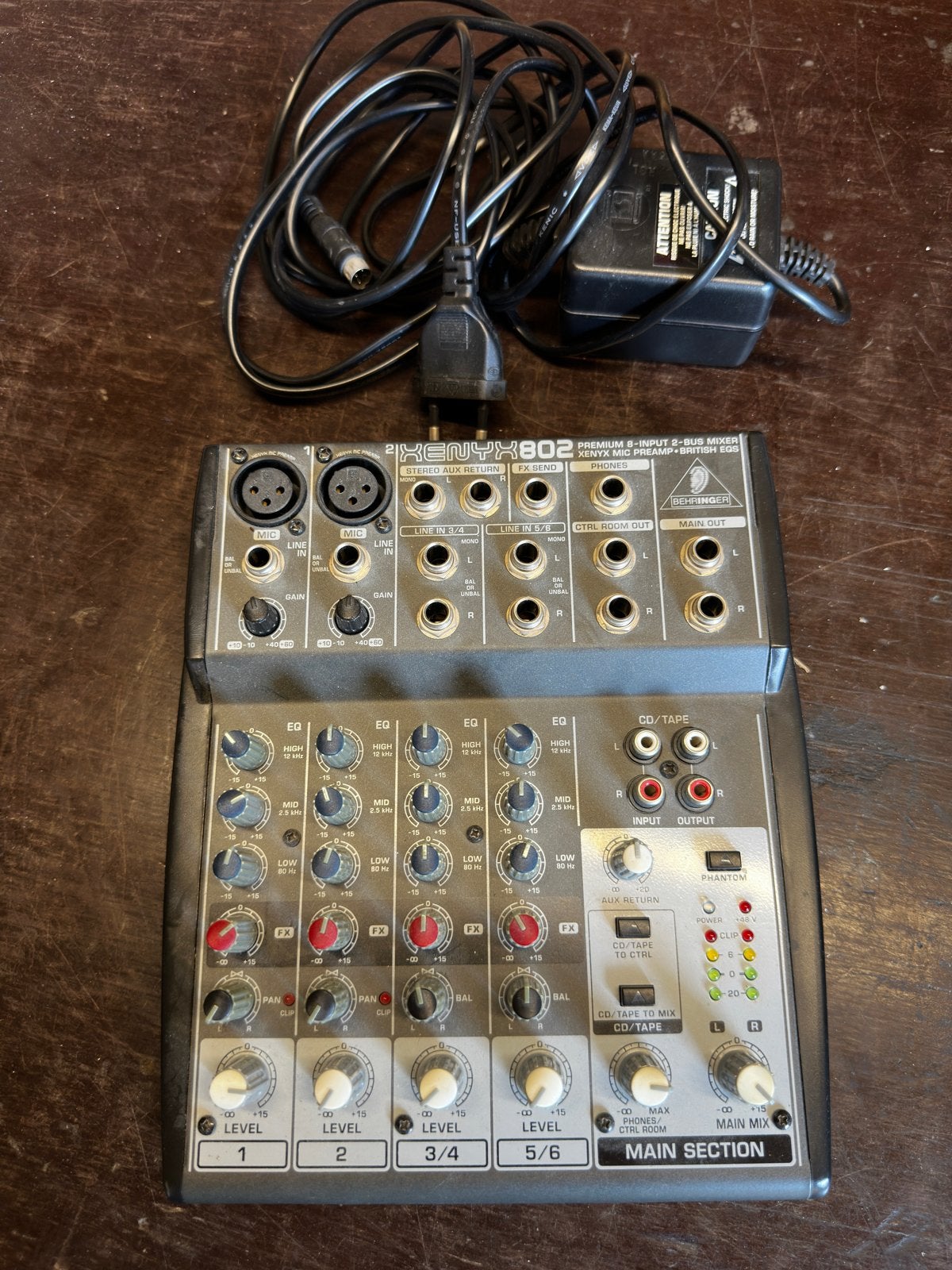 Behringer Xenyx 802 mixer, Muziek en Instrumenten, Mengpanelen, Ophalen of Verzenden, Gebruikt, 5 tot 10 kanalen, Microfooningang