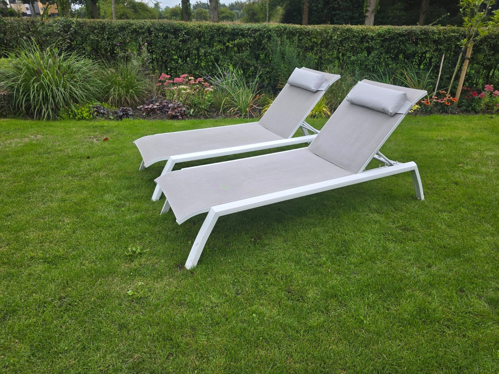 2x Bellagio Anzio ligbed (Keessmit, nieuw €600), Ophalen, Zo goed als nieuw, Aluminium, Verstelbaar
