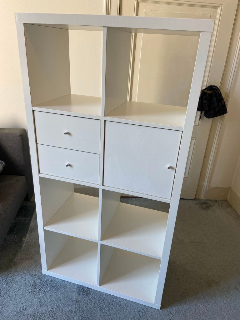 Kallax witte ikea kast, Ophalen, Zo goed als nieuw, Witte ikea kast