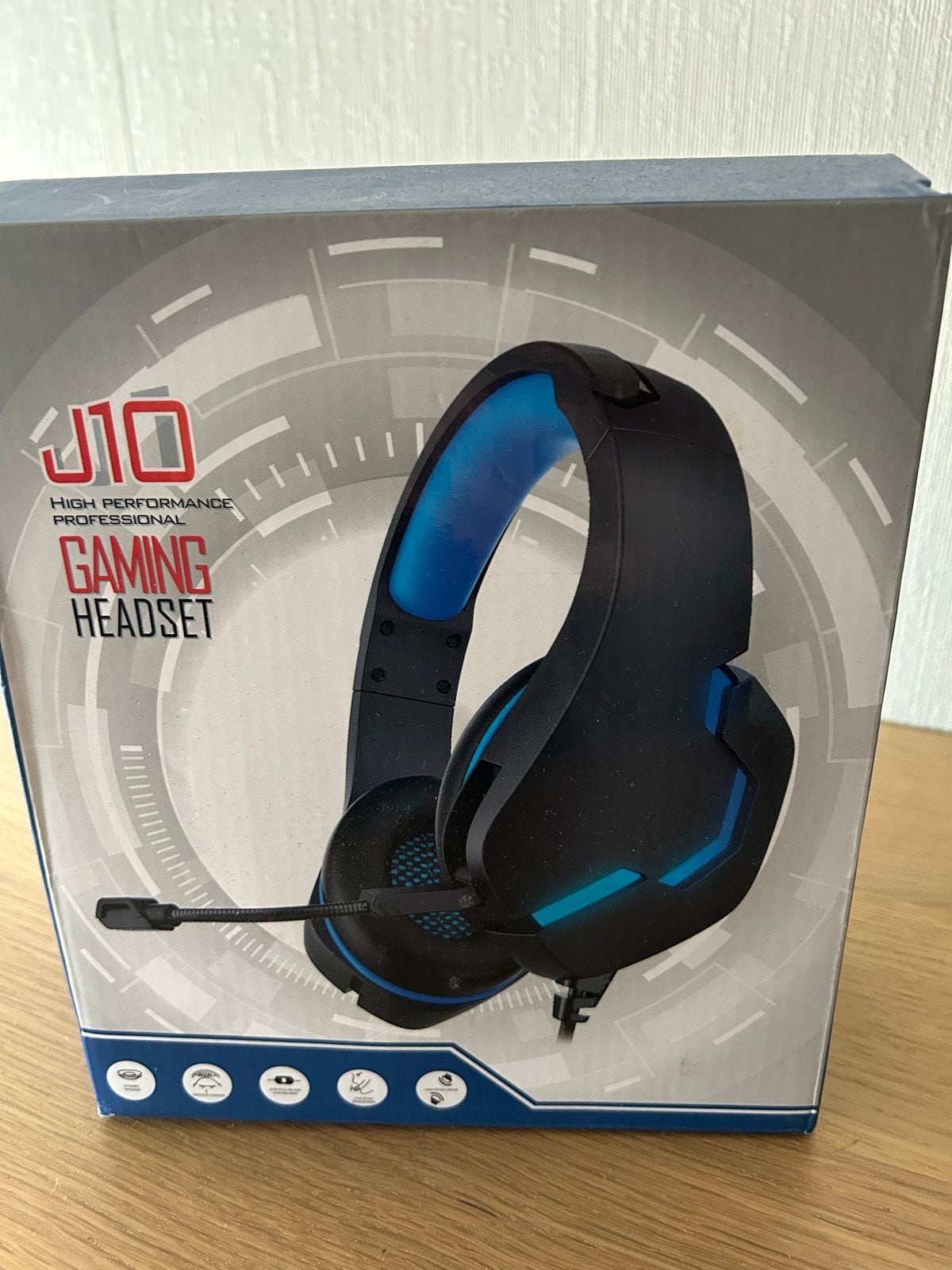J10 Gaming Headset - High Performance Professional blauw, Ophalen of Verzenden, Zo goed als nieuw, Over-ear, Gaming headset
