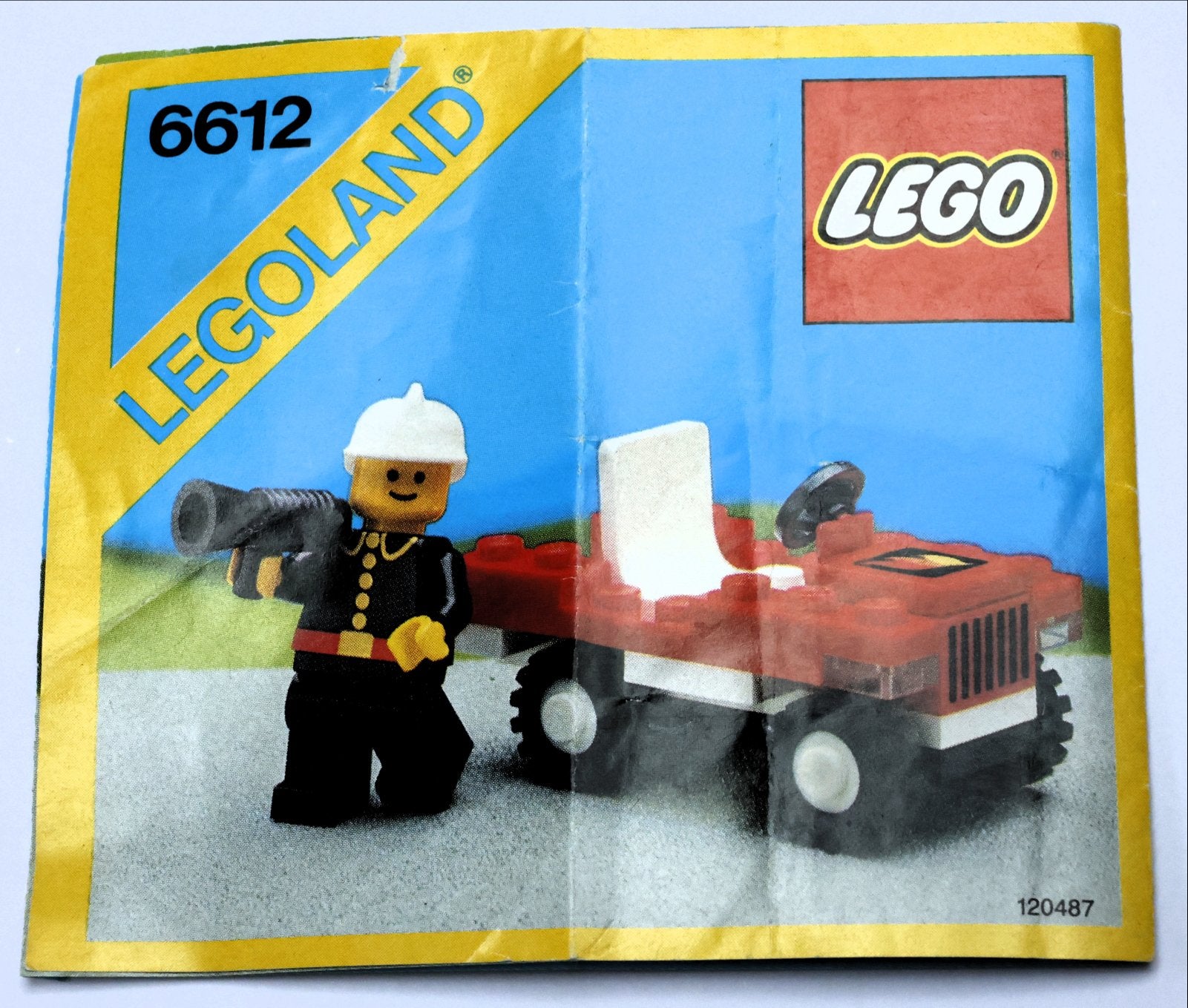 Lego Legoland 6612 Brandweer Jeep met brandweerman, Gebruikt, Lego, Ophalen of Verzenden, Compleet