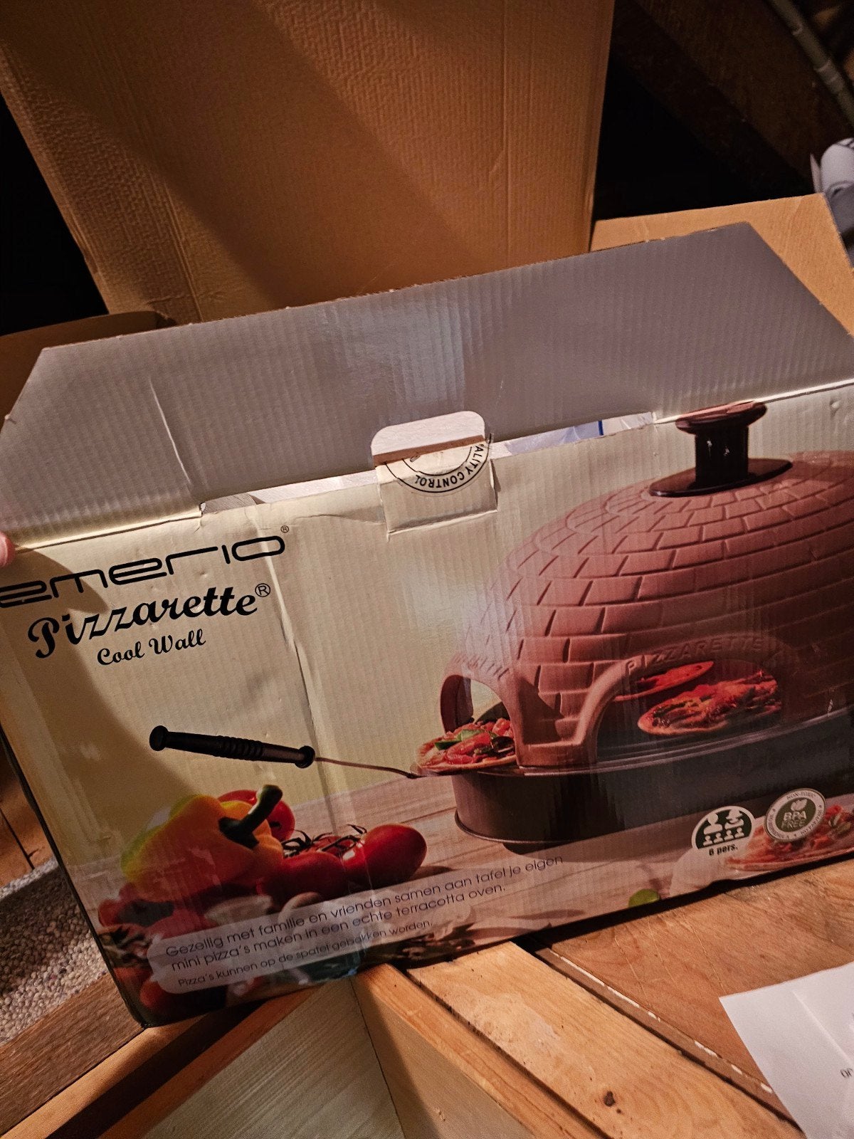 6pers Pizzarette - 1x gebruikt, compleet met accessoires, Witgoed en Apparatuur, Ovens, Zo goed als nieuw, Pizzaoven, Minder dan 45 cm