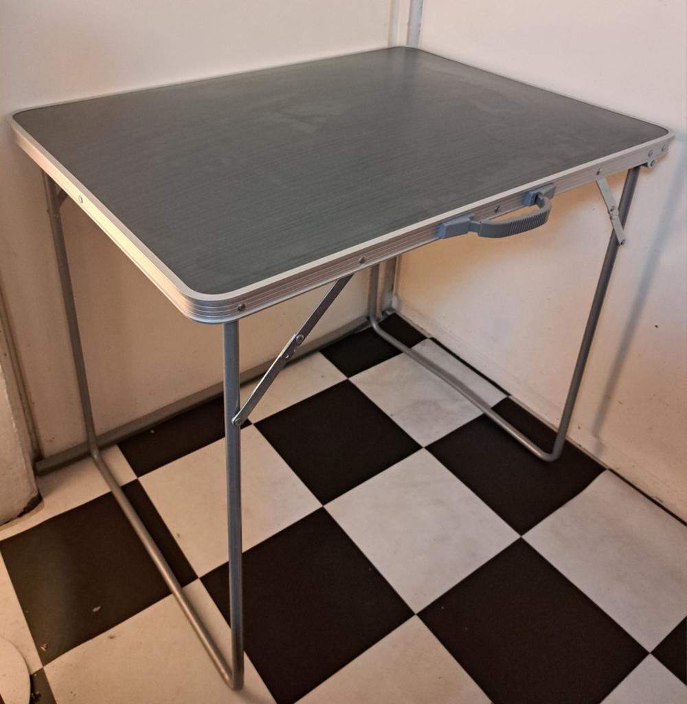 Campingtafel inklapbare picknicktafel aluminium 80 cm met, Caravans en Kamperen, Ophalen, Zo goed als nieuw, Campingtafel