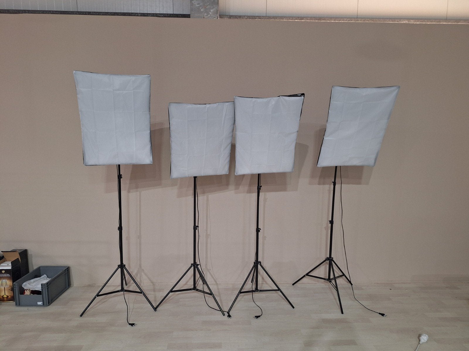 Complete Softbox Studio Verlichtingsset (4 stuks), Overige merken, Gebruikt, Overige typen, Ophalen of Verzenden