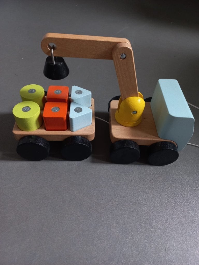 IKEA - UPPSTÅ - houten auto met hijskraan, Ophalen, Gebruikt