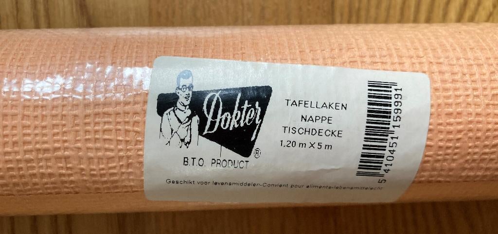 Tafelpapier op rol zalmroze 120 cm x 5 meter nieuw, Ophalen, Nieuw, Rechthoek, Binnen