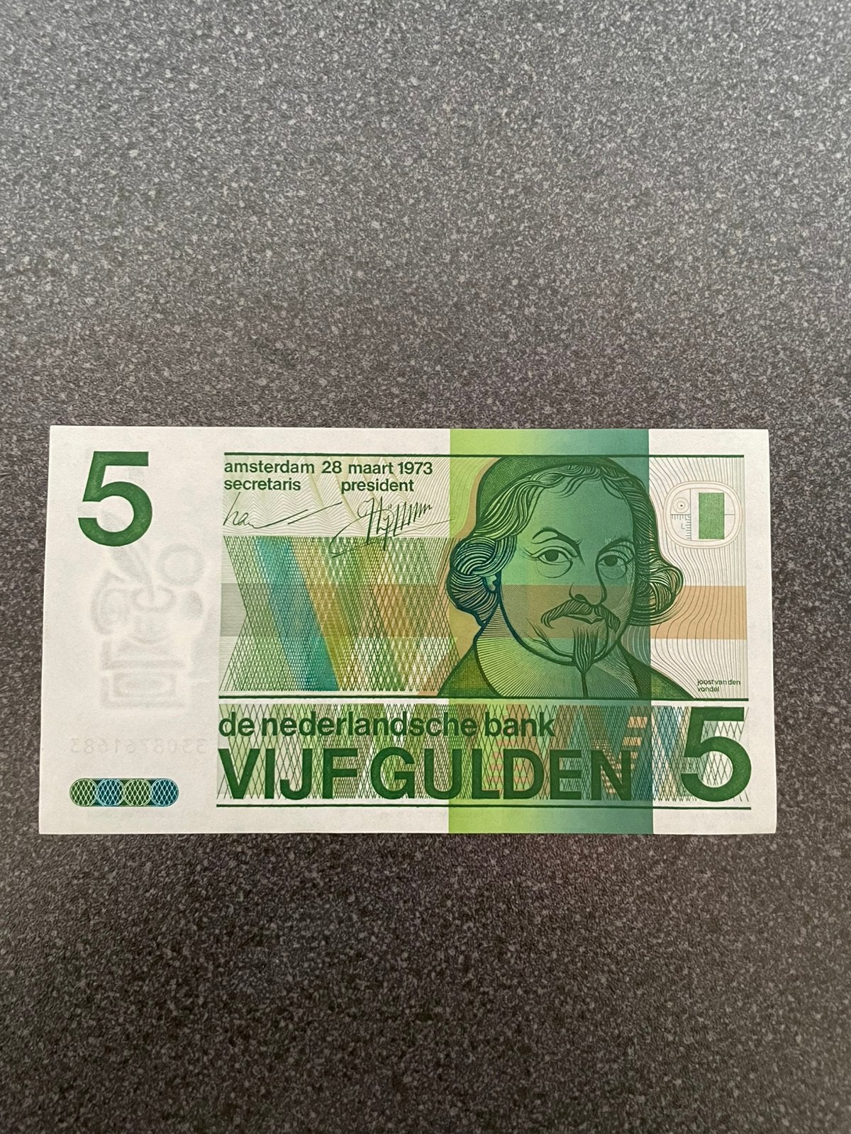 5 gulden 1973 vrijwel unc, Postzegels en Munten, Bankbiljetten | Nederland, Ophalen of Verzenden, 5 gulden