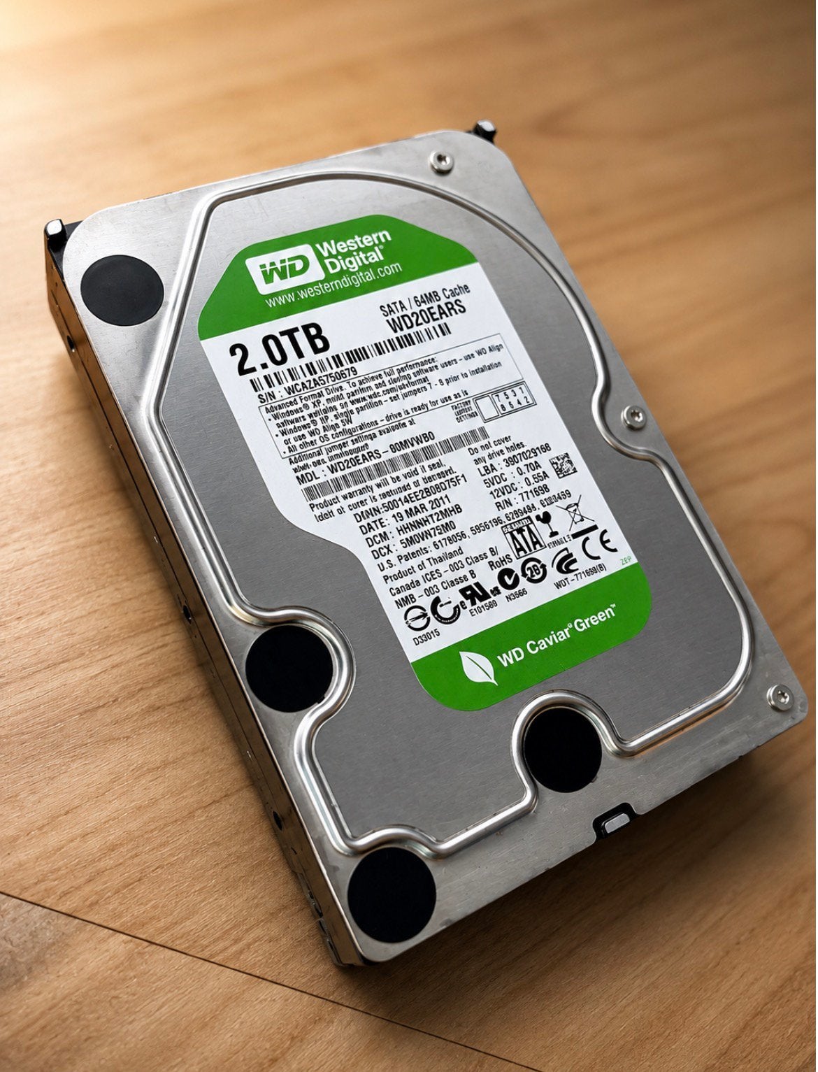 2TB WD Western Digital WD20EARS HDD, Intern, 2TB, Ophalen of Verzenden, Zo goed als nieuw