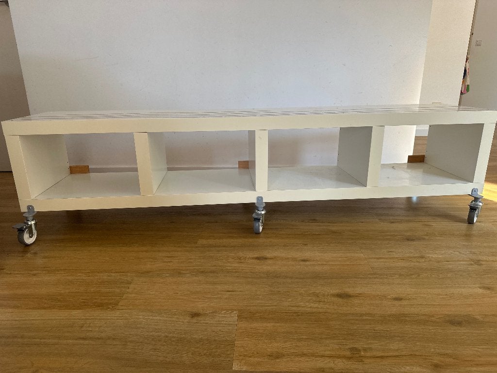Bijzettafel side table tv kast op wielen, Ophalen, Gebruikt, 50 tot 100 cm, Minder dan 100 cm