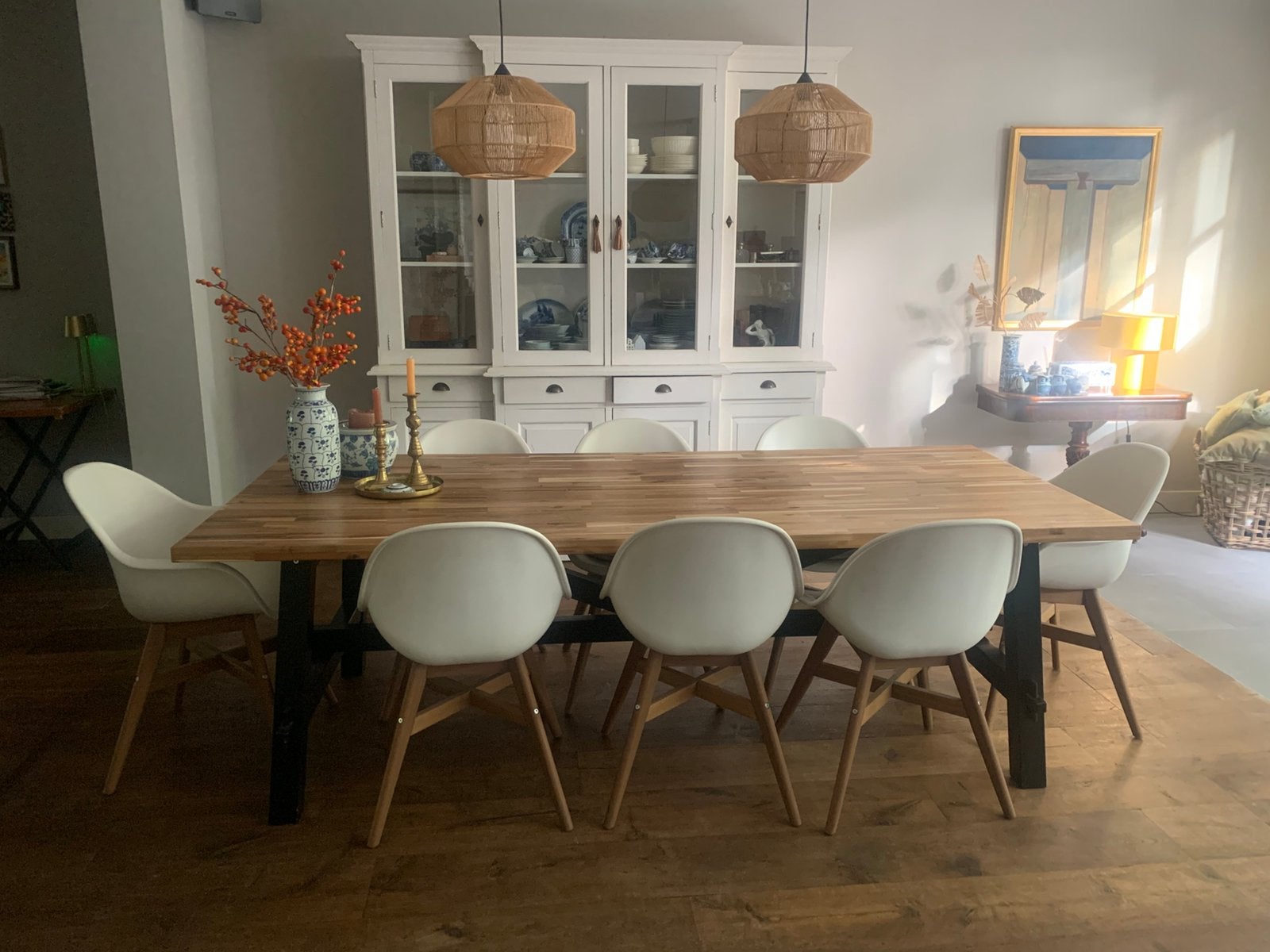 8 x Ikea kuipstoel Fanbyn/Gronsta, Ophalen of Verzenden, Zo goed als nieuw, Rechthoekig, 50 tot 100 cm