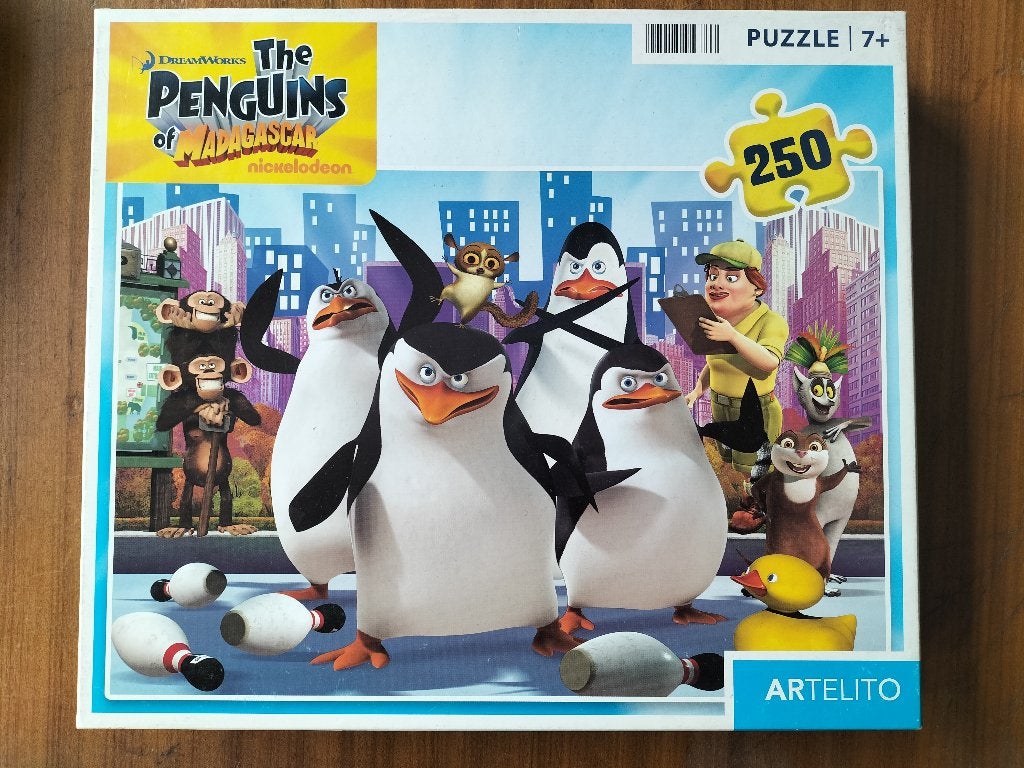 Puzzel Pinguïns van Madagascar / 250 stukjes, Ophalen of Verzenden, Meer dan 50 stukjes, Zo goed als nieuw, 6 jaar of ouder