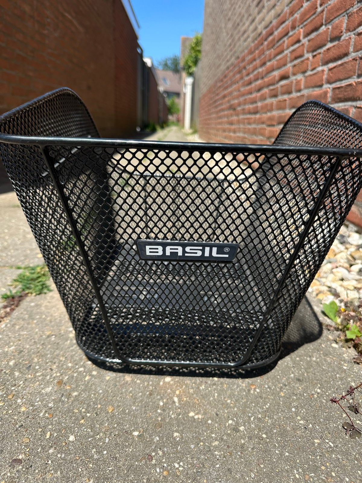 Basil Fietsmand - Zwart, Zo goed als nieuw, Ophalen, Zo goed als nieuw, Fietsmand, Stuurbevestiging