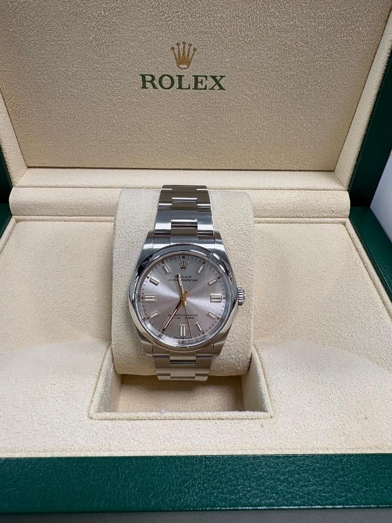 Rolex Oyster Perpetual 36 Silver Dial 2024, Sieraden, Tassen en Uiterlijk, Horloges | Heren, Gebruikt, Polshorloge, Rolex, Staal