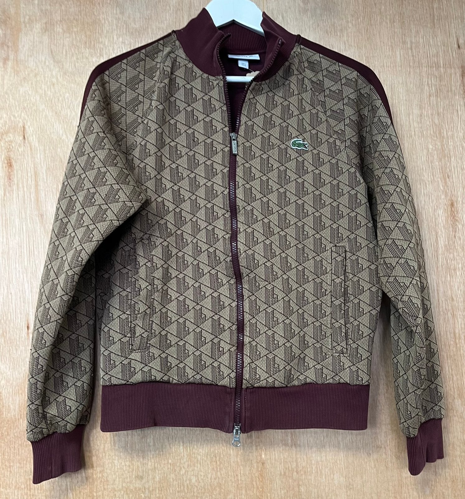 Lacoste retro style vest jack regular fit - Maat S, Ophalen of Verzenden, Zo goed als nieuw, Maat 46 (S) of kleiner, Bruin
