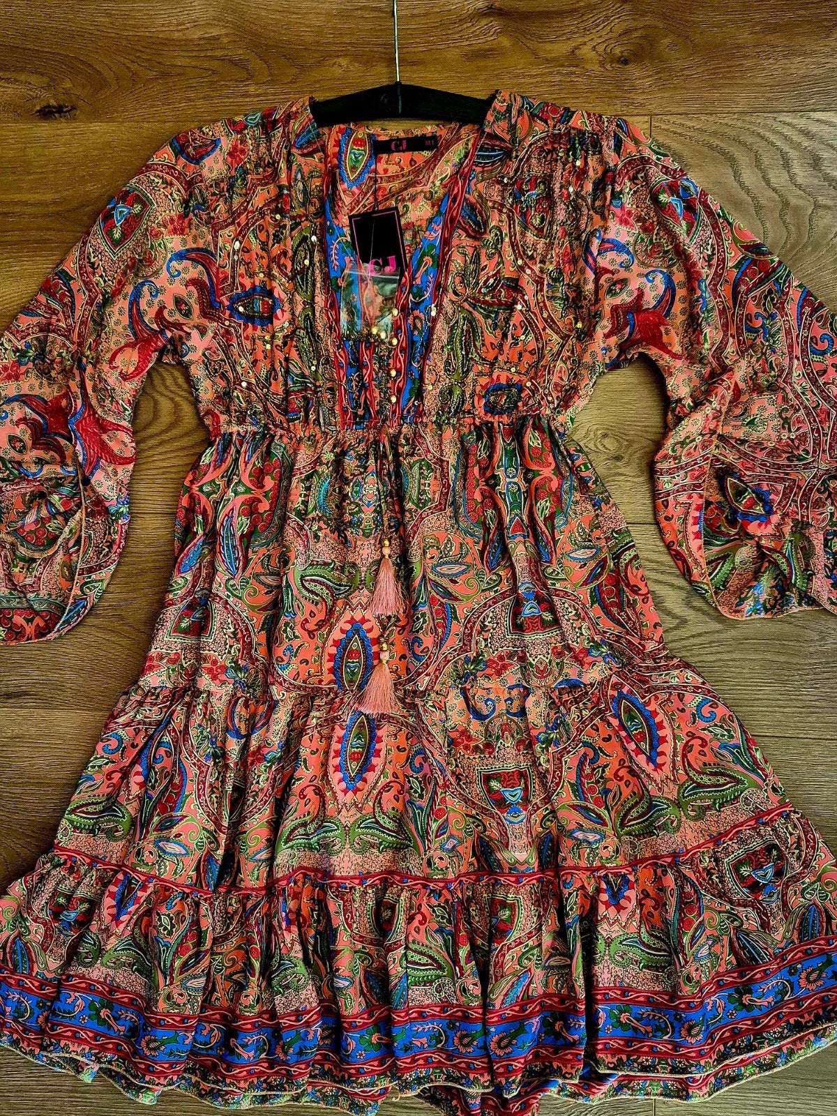 Leuk tuniek/ jurkje boho stijl mt m/l nieuw, Ophalen of Verzenden, Nieuw, Maat 38/40 (M), Boven de knie