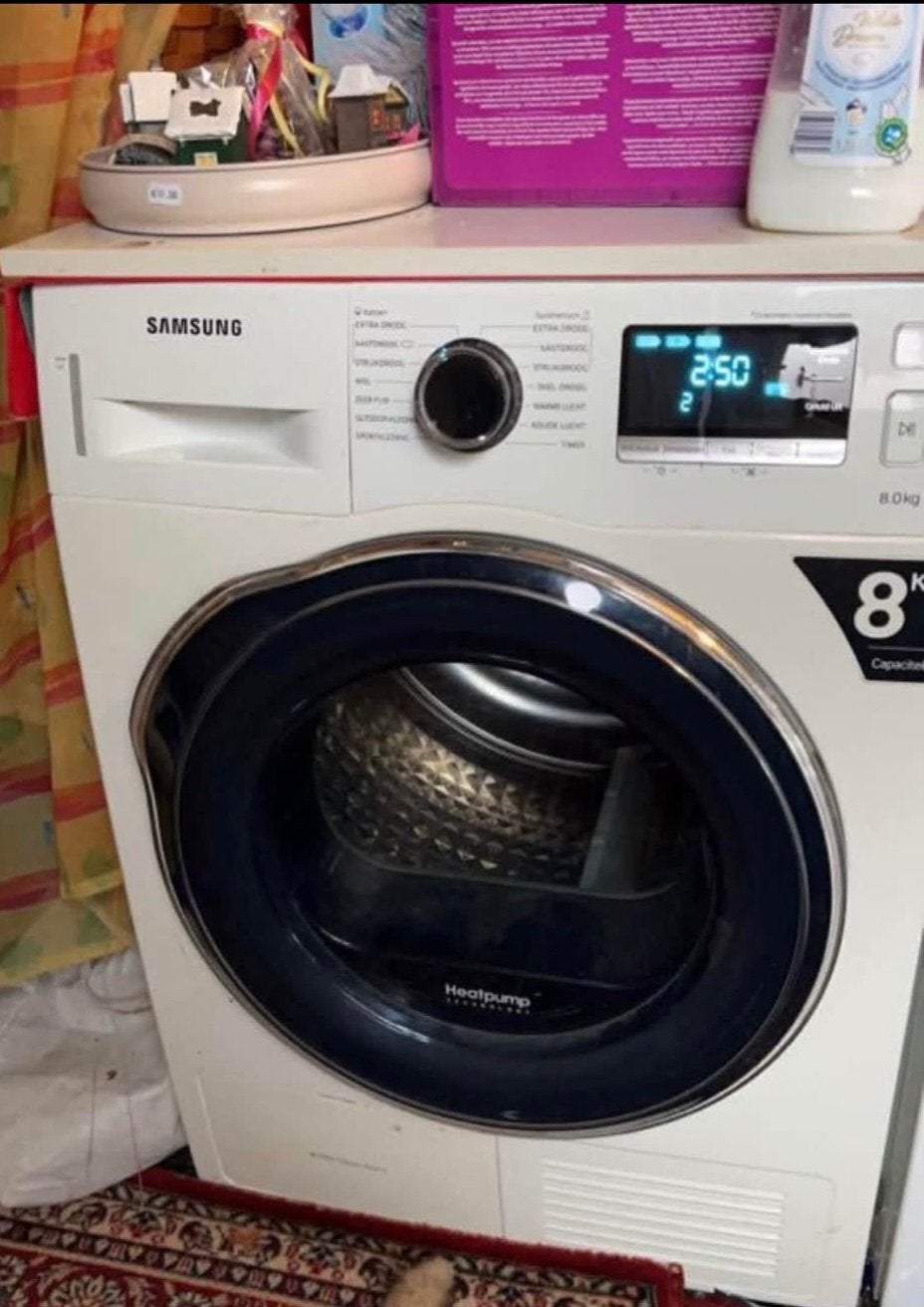 Samsung Heatpump Wasdroger 8 kg, Ophalen, Zo goed als nieuw, 85 tot 90 cm, 1200 tot 1600 toeren