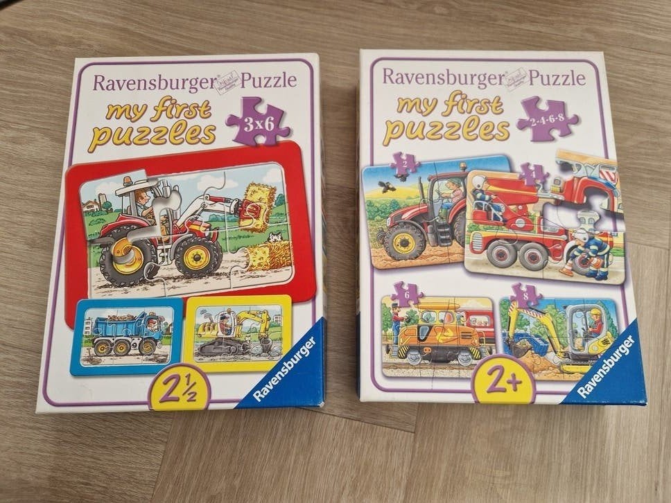 Ravensburger My First Puzzles - Voertuigen (2 sets), Ophalen of Verzenden, Minder dan 10 stukjes, Gebruikt, 2 tot 4 jaar