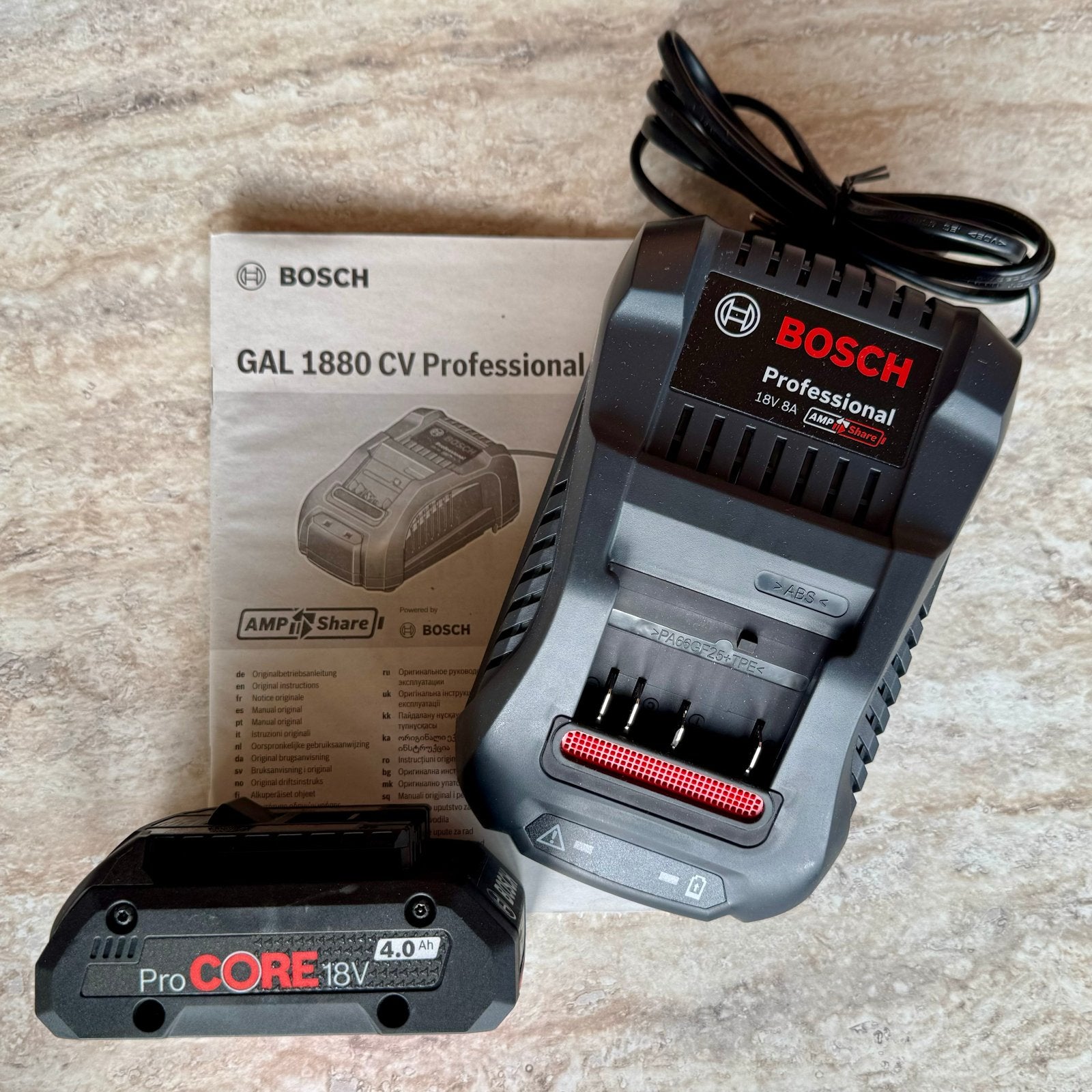 Bosch 18V Starterset: ProCORE 4.0Ah Accu & Snellader, Ophalen of Verzenden, Nieuw